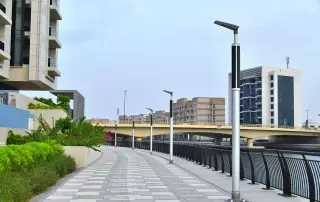 Solarbetriebene Boulevardmasten