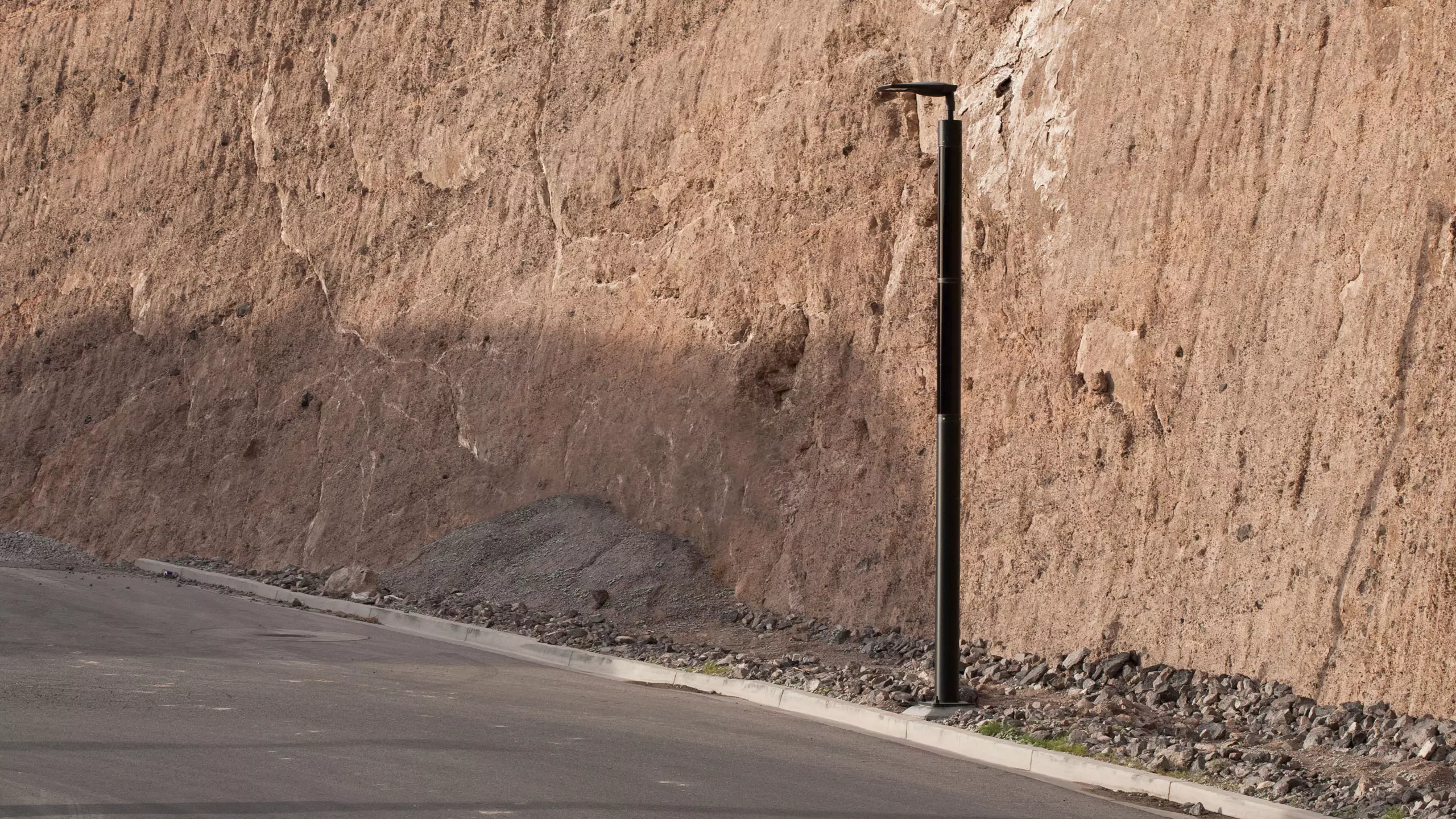 Soluxio solar pathway lighting on rough mountain terrain